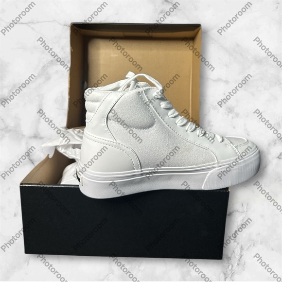 Airwalk Aurora3 White and Blue High-Top Sneakers - Picture 2 of 5